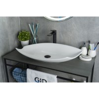 Раковина Gid Creativo N9178 51171, 74 см, фаянс, белая