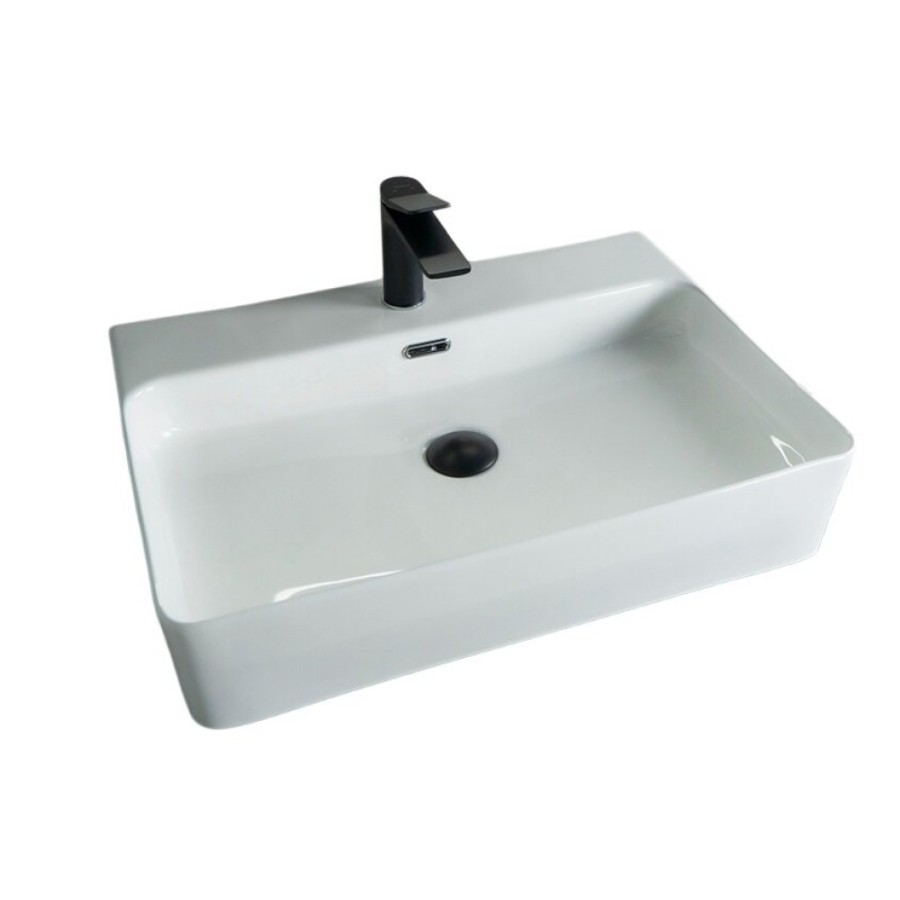 Раковина Gid Geometrico N9256 51172, 60 см, фаянс, белая