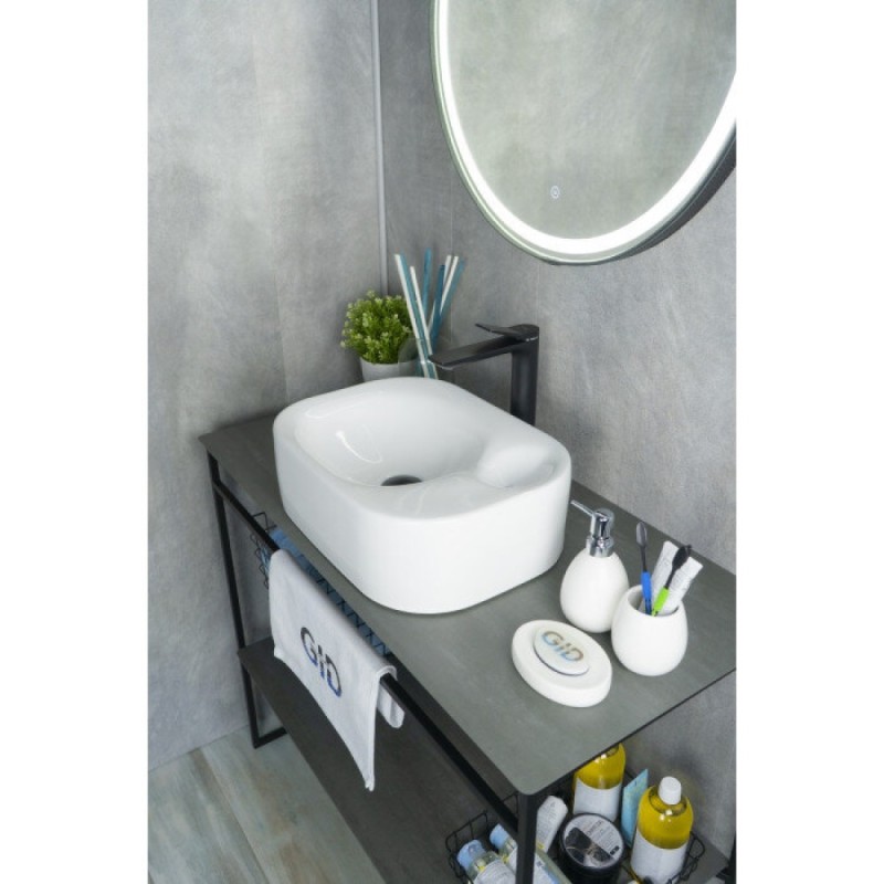 Раковина Gid Creativo N9266 51173, 47 см, фаянс, белая