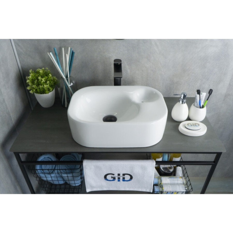 Раковина Gid Creativo N9266 51173, 47 см, фаянс, белая