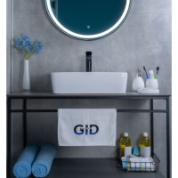 Раковина Gid Geometrico N9091 51176, 48 см, фаянс, белая