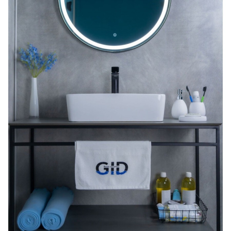 Раковина Gid Geometrico N9091 51176, 48 см, фаянс, белая