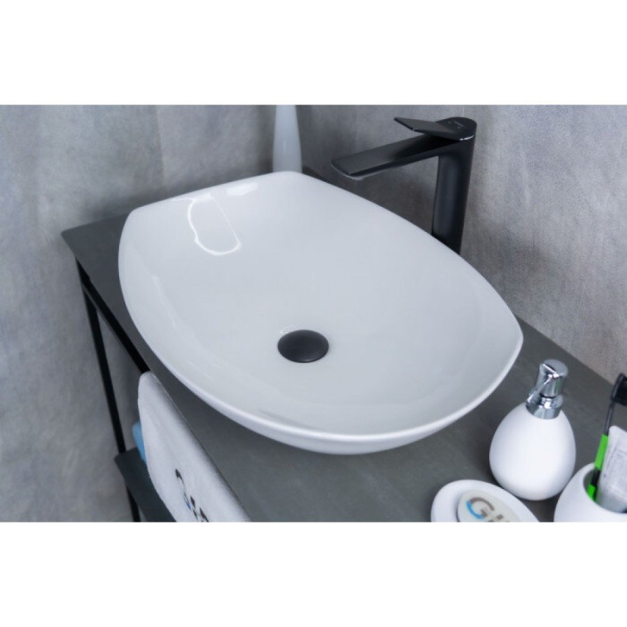 Раковина Gid Creativo N9137 51177, 56 см, фаянс, белая
