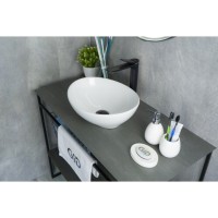 Раковина Gid Lago N9138 51178, 41 см, фаянс, белая