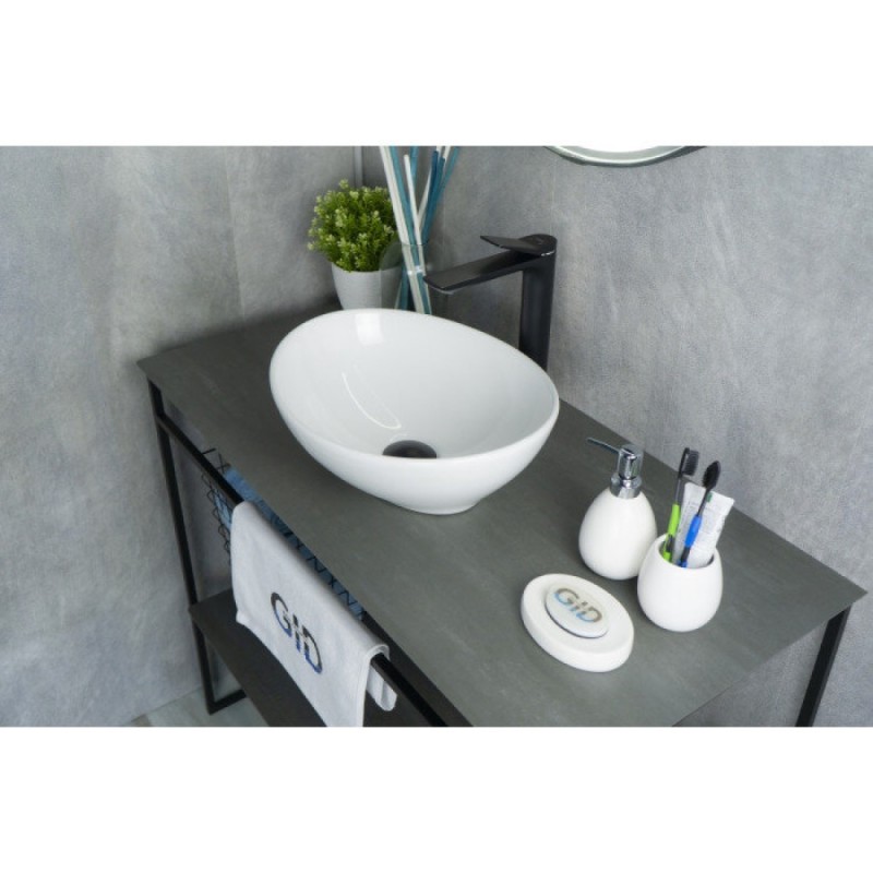 Раковина Gid Lago N9138 51178, 41 см, фаянс, белая