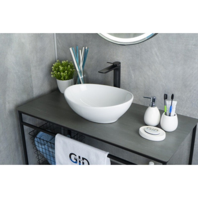 Раковина Gid Lago N9138 51178, 41 см, фаянс, белая