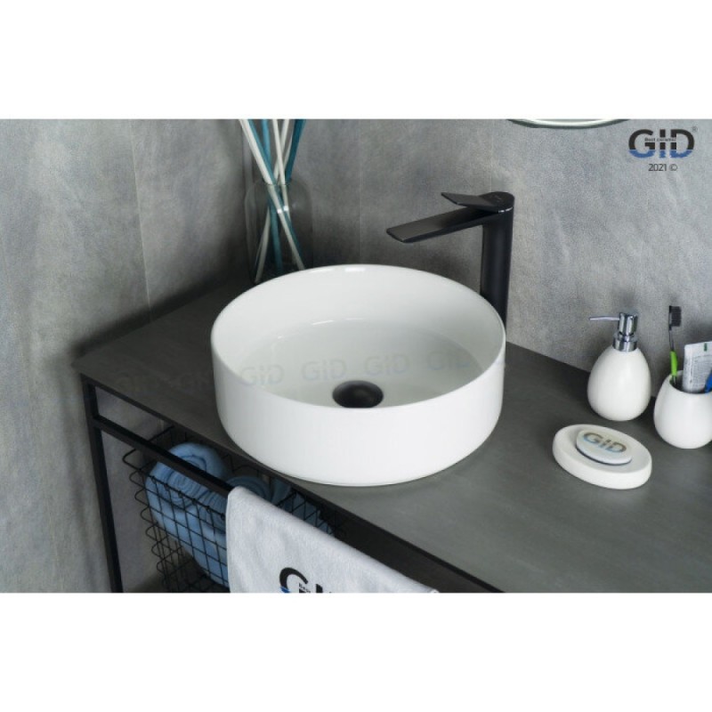 Раковина Gid Esfera N9424 51179, 40 см, фаянс, белая