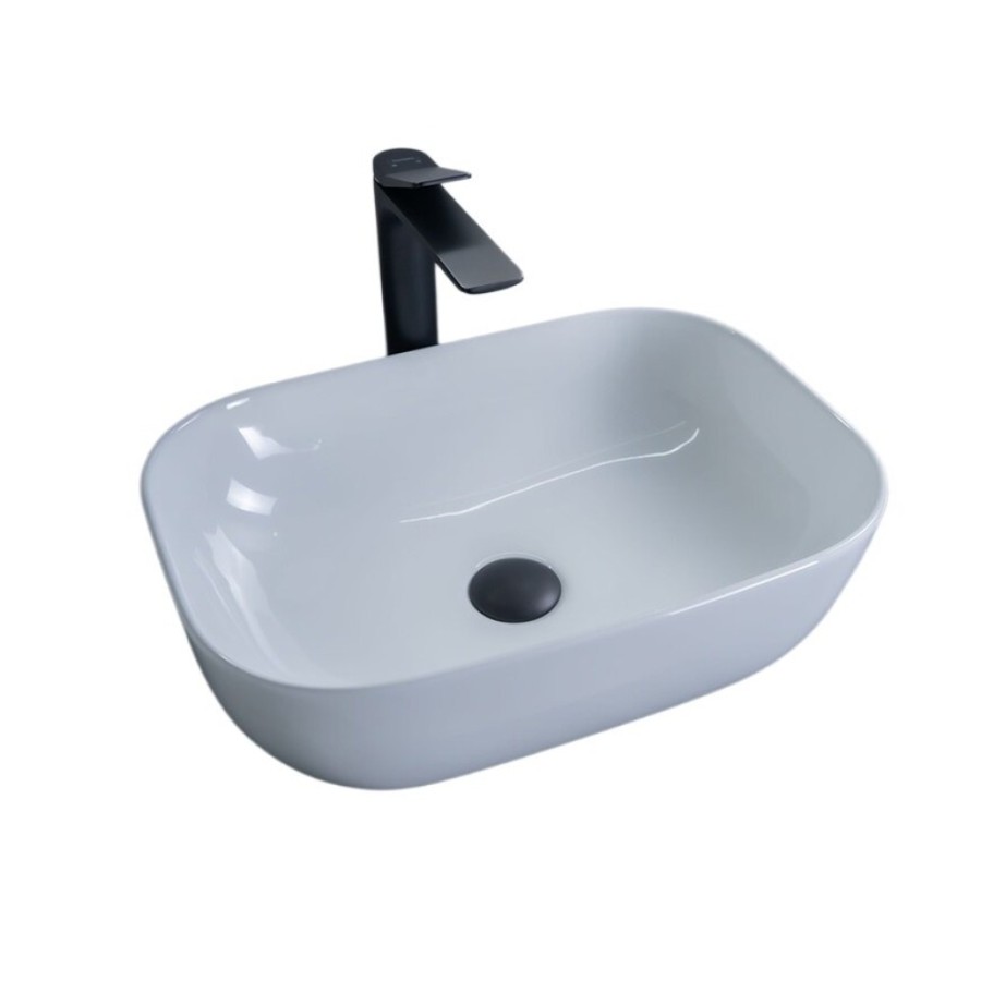 Раковина Gid Geometrico D1333 51183, 46 см, фаянс, белая