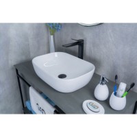 Раковина Gid Geometrico D1333 51183, 46 см, фаянс, белая