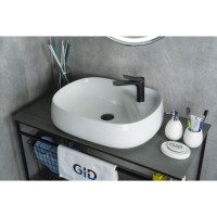 Раковина Gid Lago N9048 51185, 59 см, фаянс, белая