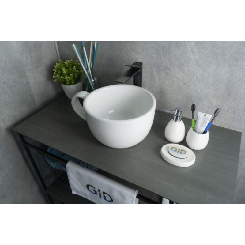Раковина Gid Creativo N9055 51186, 40 см, фаянс, белая