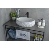 Раковина Gid Lago 9030wf 51187, 48 см, фаянс, белая