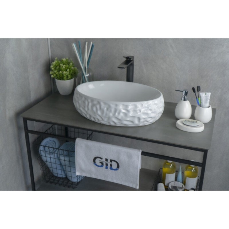 Раковина Gid Lago 9030wf 51187, 48 см, фаянс, белая