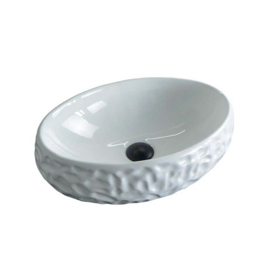 Раковина Gid Lago 9030wf 51187, 48 см, фаянс, белая