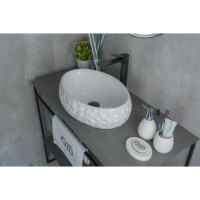 Раковина Gid Lago 9030wf 51187, 48 см, фаянс, белая