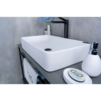 Раковина Gid Geometrico Wm9396 51189, 60 см, фаянс, белая матовая