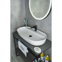 Раковина Gid Lago N9347 51190, 81 см, фаянс, белая