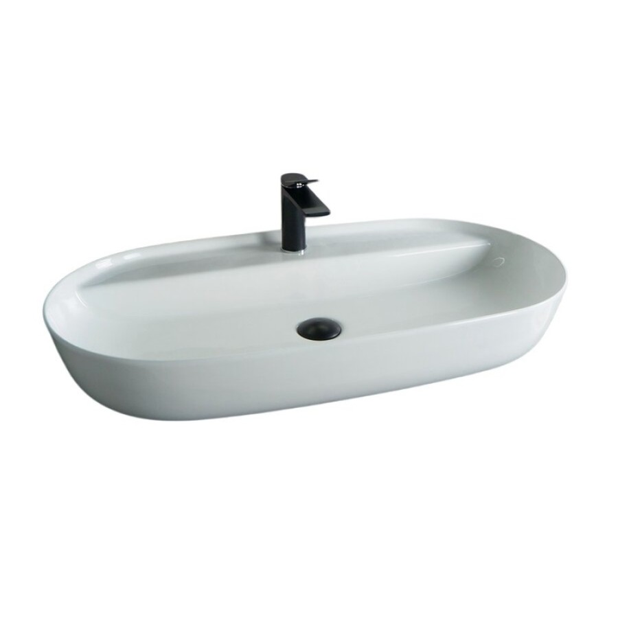Раковина Gid Lago N9347 51190, 81 см, фаянс, белая