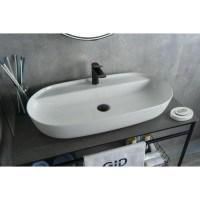 Раковина Gid Lago N9347 51190, 81 см, фаянс, белая