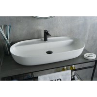 Раковина Gid Lago N9347 51190, 81 см, фаянс, белая