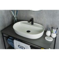 Раковина Gid Lago Wm1346 51192, 61 см, фаянс, белая матовая