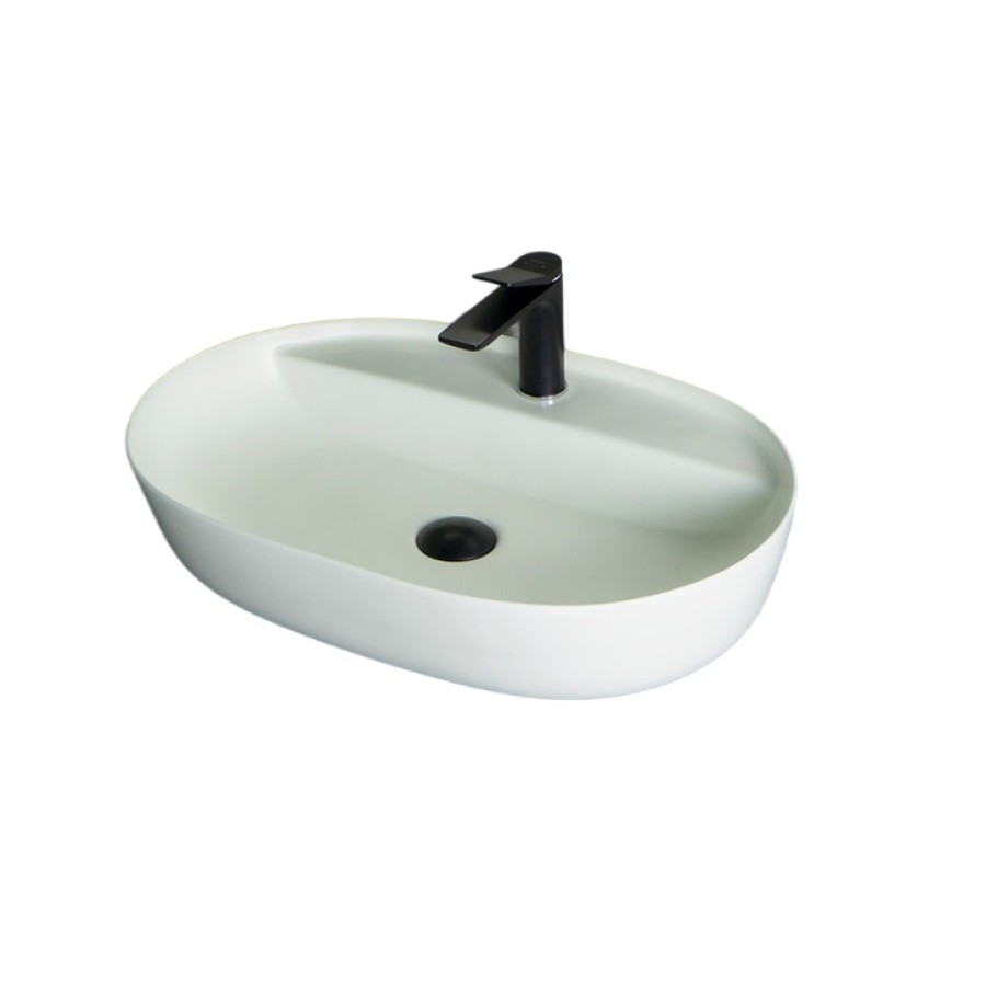 Раковина Gid Lago Wm1346 51192, 61 см, фаянс, белая матовая