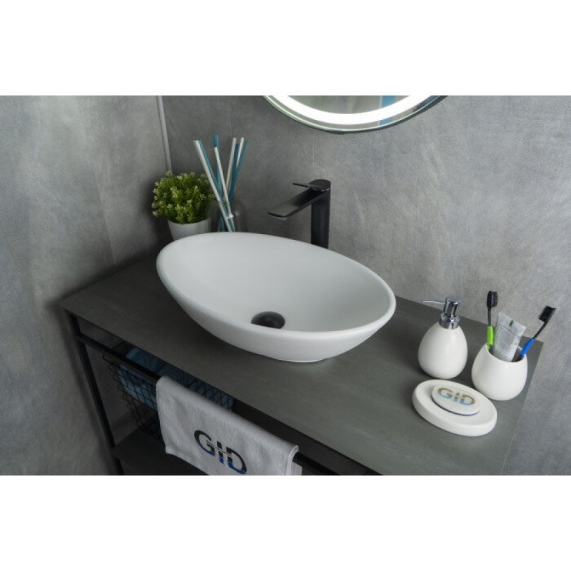 Раковина Gid Lago Wm9021 51193, 52 см, фаянс, белая матовая
