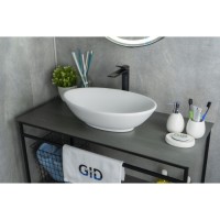 Раковина Gid Lago Wm9021 51193, 52 см, фаянс, белая матовая