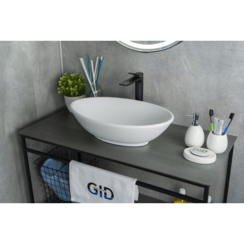 Раковина Gid Lago Wm9021 51193, 52 см, фаянс, белая матовая