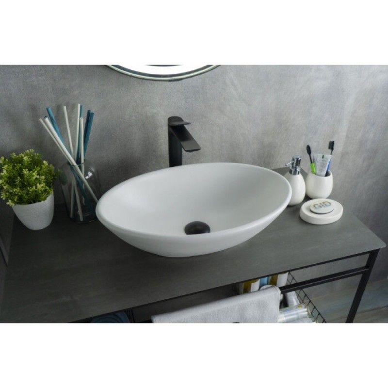 Раковина Gid Lago Wm9021 51193, 52 см, фаянс, белая матовая