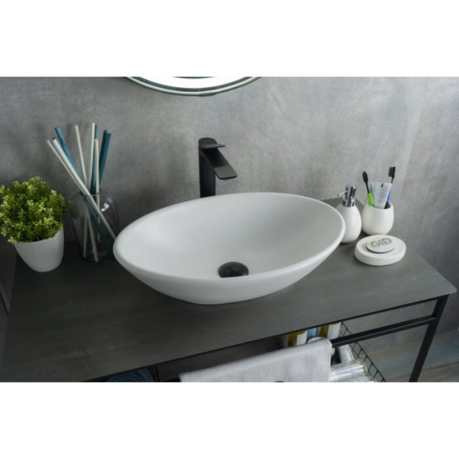 Раковина Gid Lago Wm9021 51193, 52 см, фаянс, белая матовая