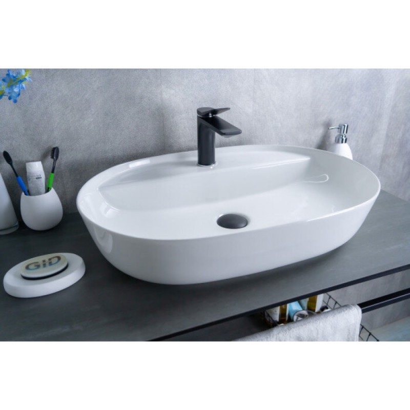 Раковина Gid Lago D1346 51194, 61 см, фаянс, белая