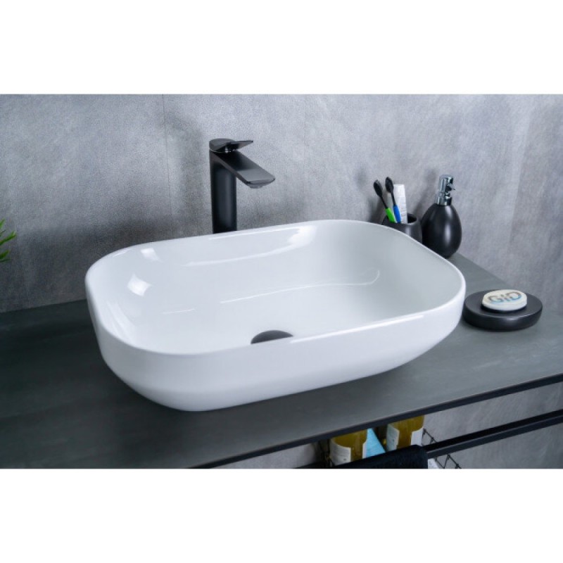 Раковина Gid Lago D1468 51195, 50 см, фаянс, белая