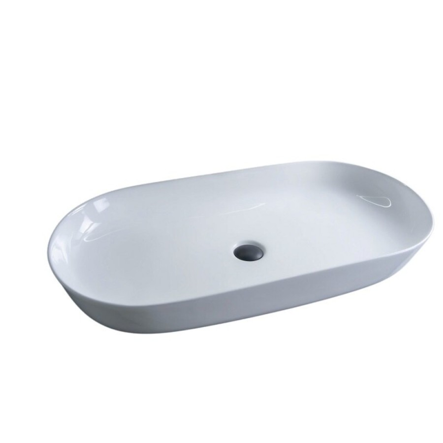 Раковина Gid Lago N9348 51200, 81 см, фаянс, белая