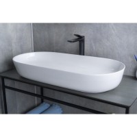 Раковина Gid Lago N9348 51200, 81 см, фаянс, белая