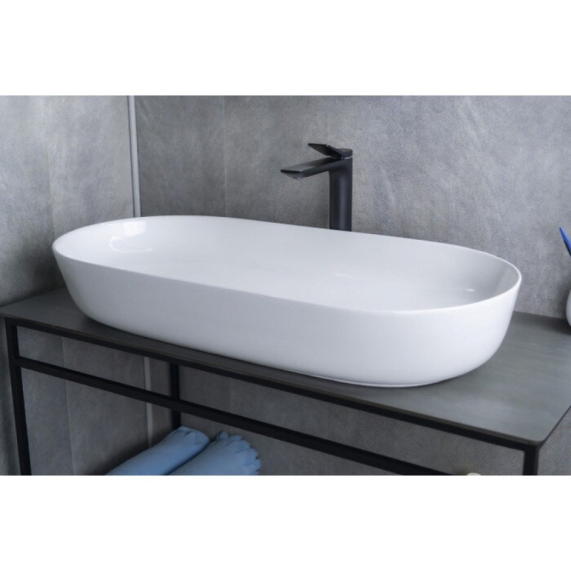 Раковина Gid Lago N9348 51200, 81 см, фаянс, белая