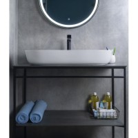 Раковина Gid Lago N9348 51200, 81 см, фаянс, белая