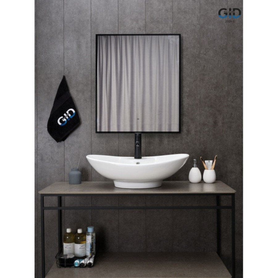Раковина Gid Lago N9004, 51205, 65 см, фаянс, белая