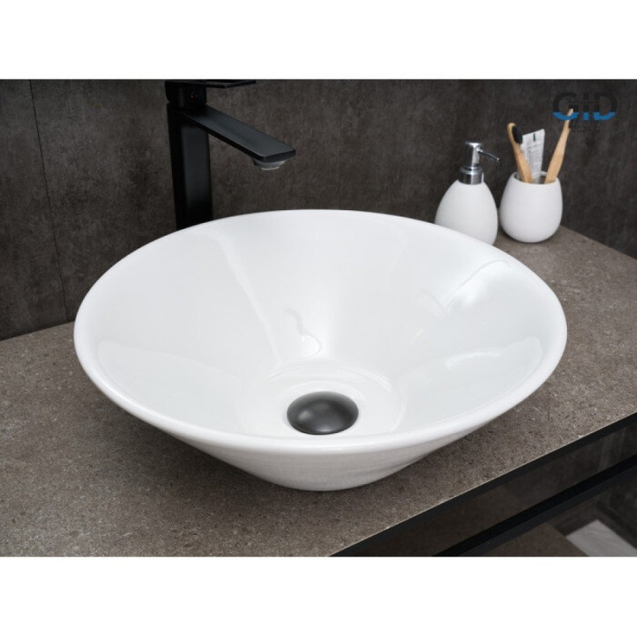 Раковина Gid Esfera N9102, 51210, 42 см, фаянс, белая