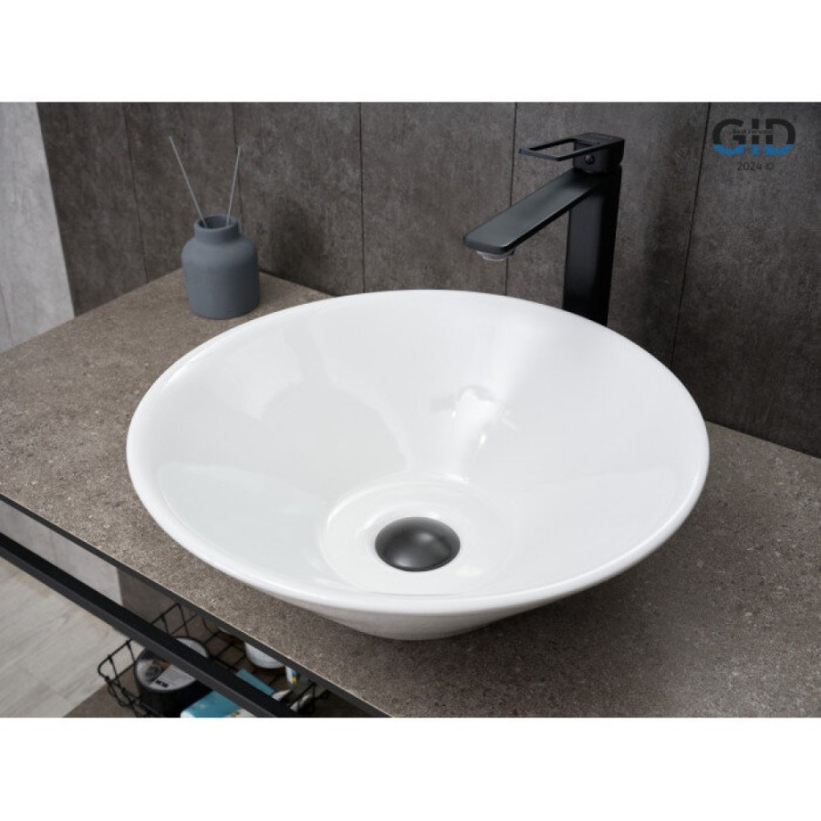 Раковина Gid Esfera N9102, 51210, 42 см, фаянс, белая