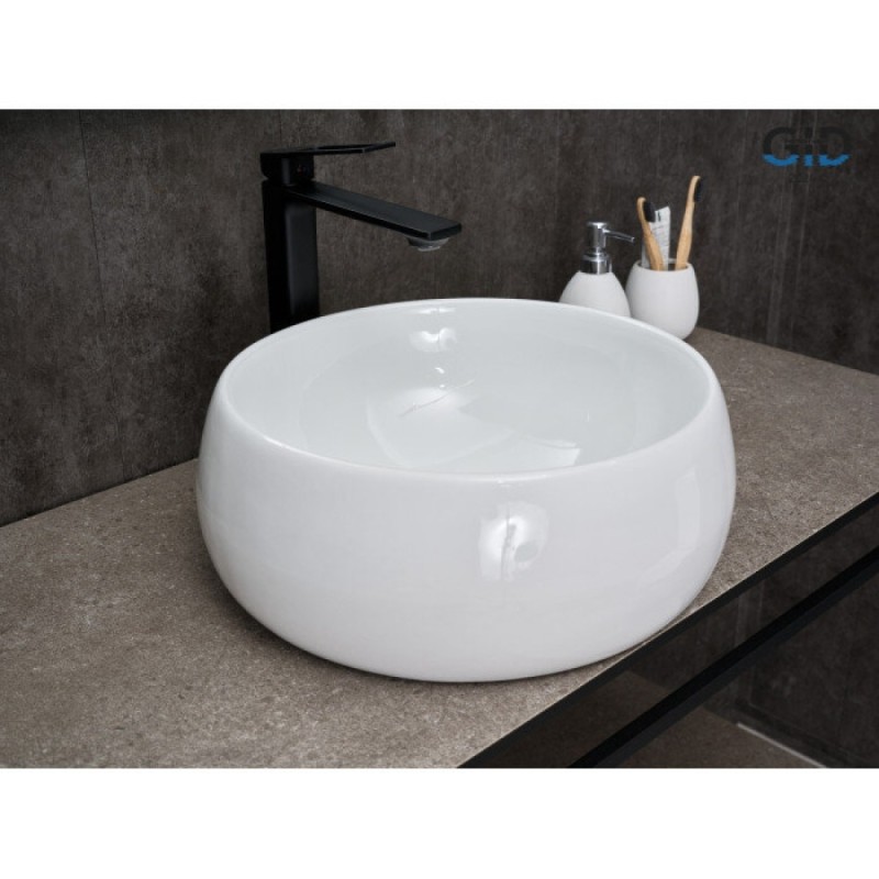 Раковина Gid Esfera N9140 51213, 40 см, фаянс, белая