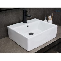 Раковина Gid Geometrico N9145 51214, 45 см, фаянс, белая