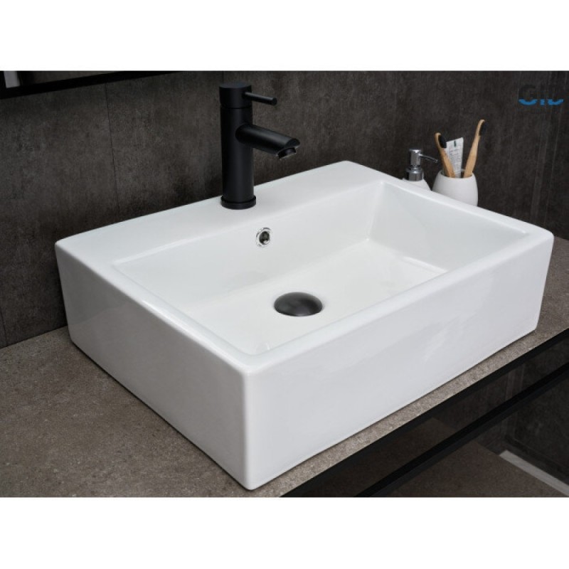 Раковина Gid Geometrico N9153 51215, 53 см, фаянс, белая