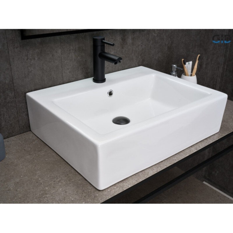 Раковина Gid Geometrico N9157 51216, 57 см, фаянс, белая