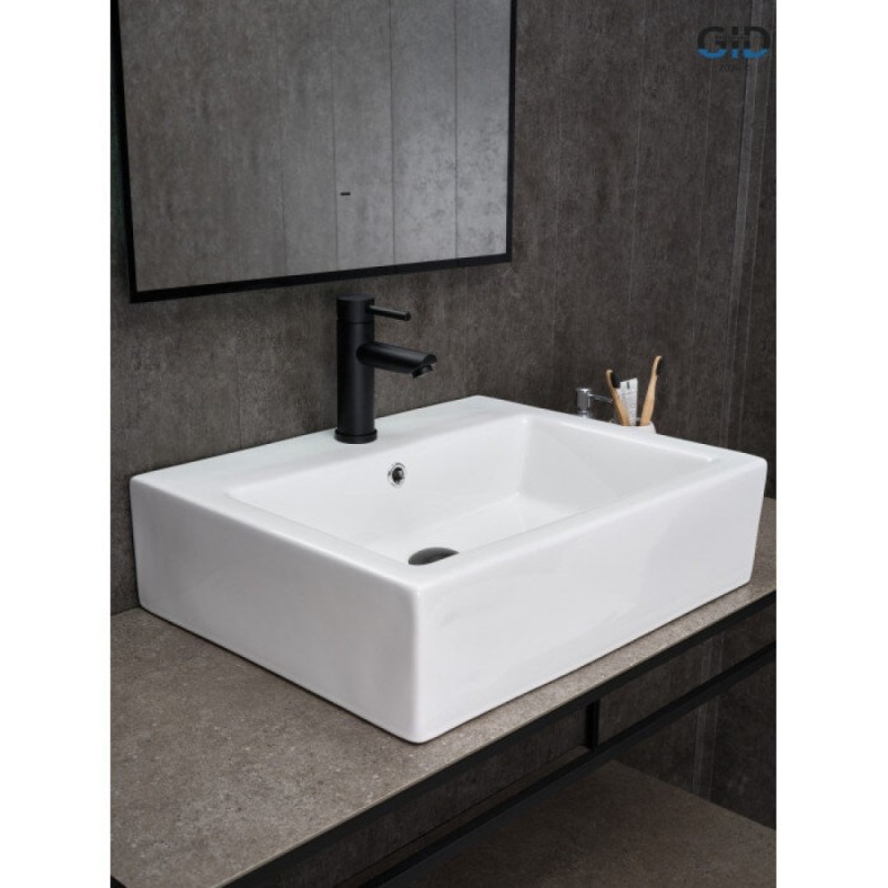 Раковина Gid Geometrico N9157 51216, 57 см, фаянс, белая