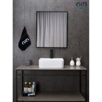 Раковина Gid Geometrico N9257, 51217, 43 см, фаянс, белая