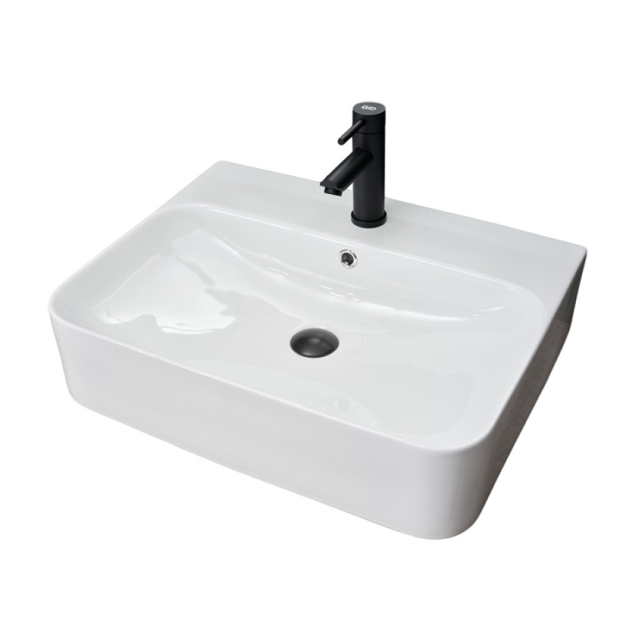 Раковина Gid Geometrico N9258 51218, 60 см, фаянс, белая