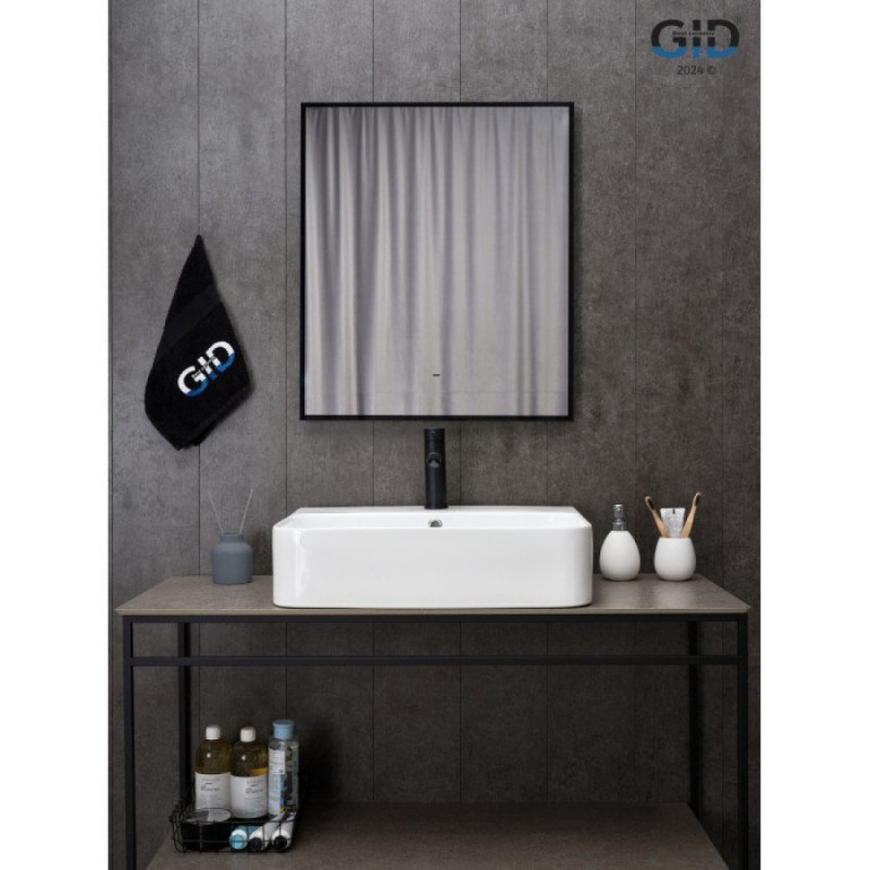 Раковина Gid Geometrico N9258 51218, 60 см, фаянс, белая