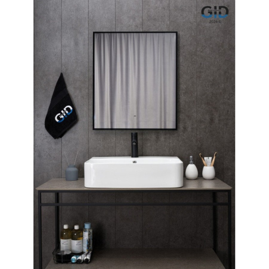 Раковина Gid Geometrico N9258 51218, 60 см, фаянс, белая