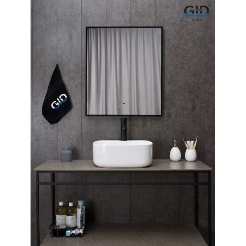 Раковина Gid Geometrico N9284 51219, 42 см, фаянс, белая